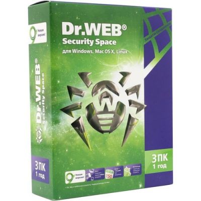 Базовая лицензия DR.Web Security Space 3PC 1Y (BHW-B-12M-3-A3) 